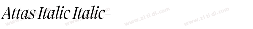 Attas Italic Italic字体转换